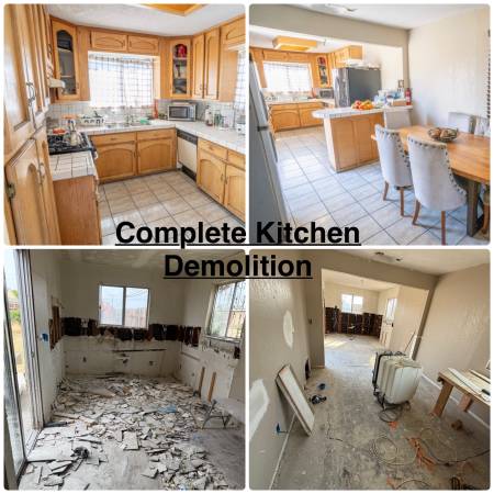 Complete Kitchen Demolition — before and after in San Diego County