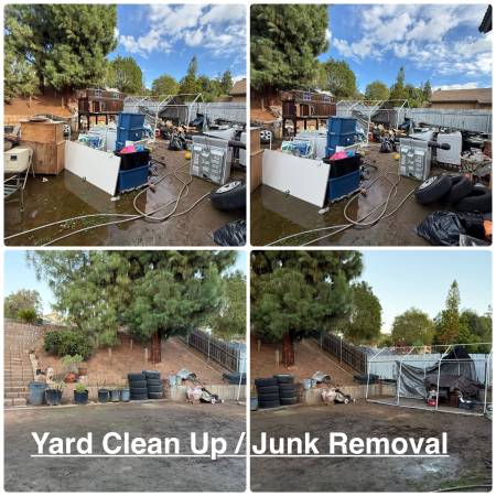 Yard Clean Up / Junk Removal — before and after in San Diego County