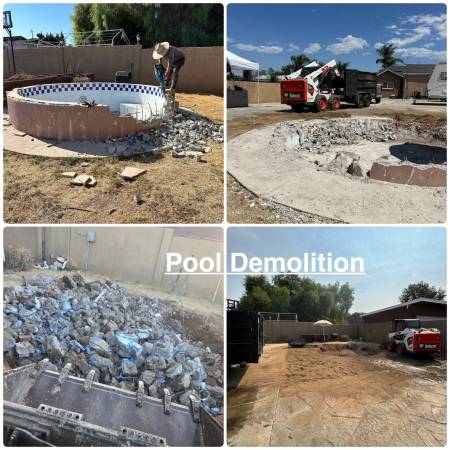 Pool Demolition — before and after in San Diego County